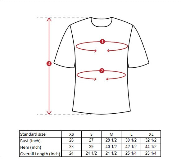 Sandra Top Size Guide