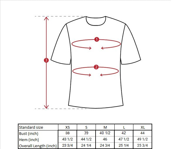 Jaylin Short Sleeve T-Shirt Size Guide