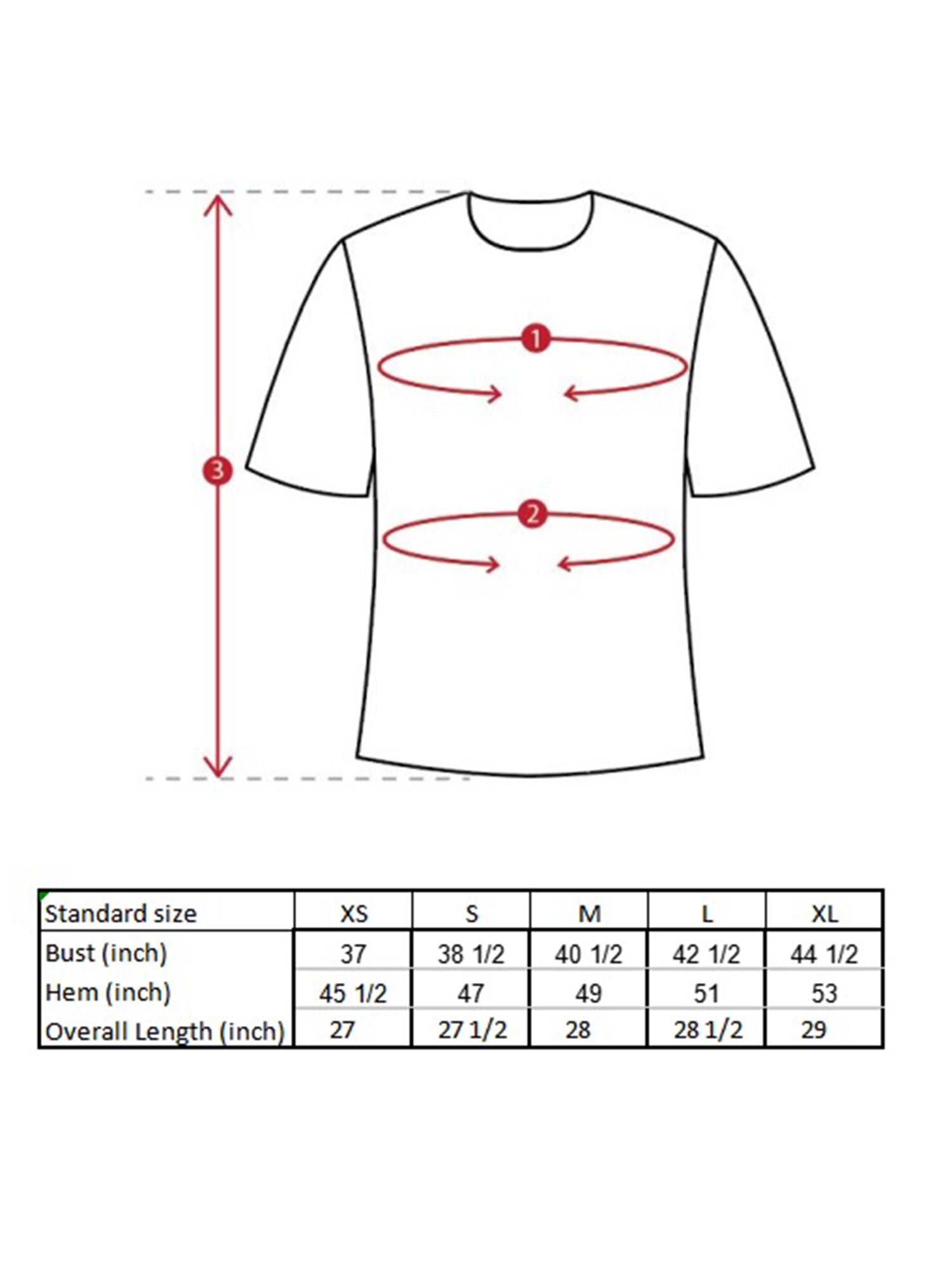 Suki Chiffon Shirt Size Guide