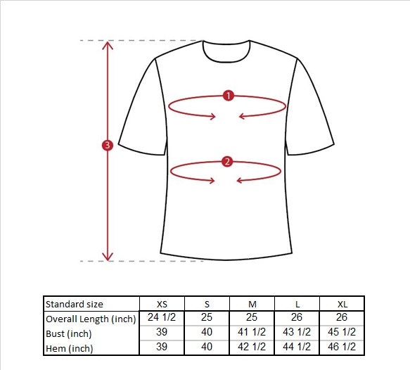 Felipe Shirt Size Guide