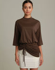 Stesha Asymmetric Ruched Top