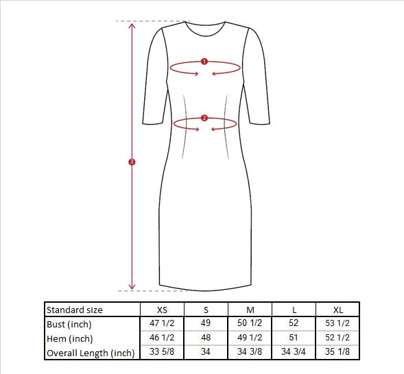 Ashton Denim Shirt Dress Size Guide
