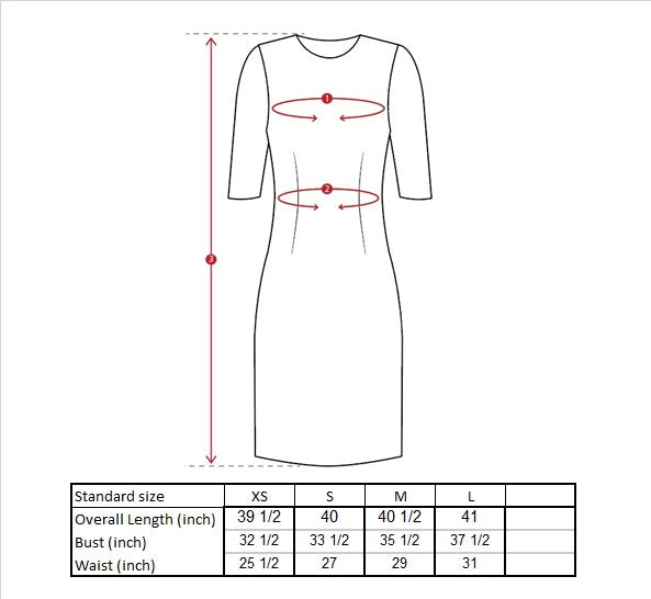 Lei Xi Cheongsam Cutout Dress Size Guide