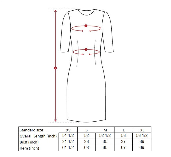 Rio Waistcoat Size Guide