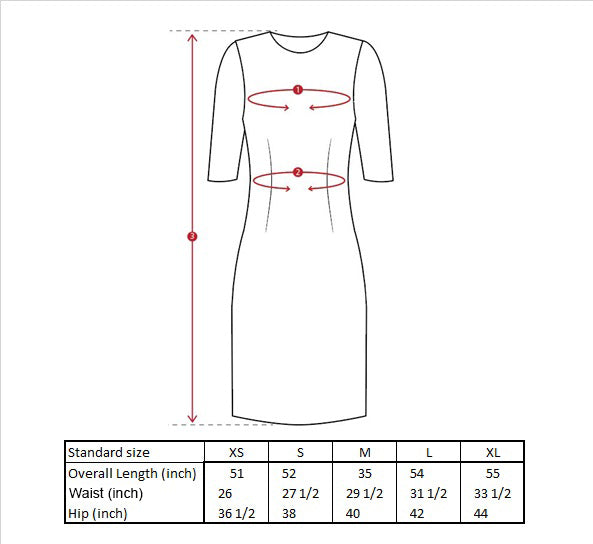 Samantha Dress Size Guide