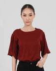 Lucy Viscose Pleated Sleeves Top