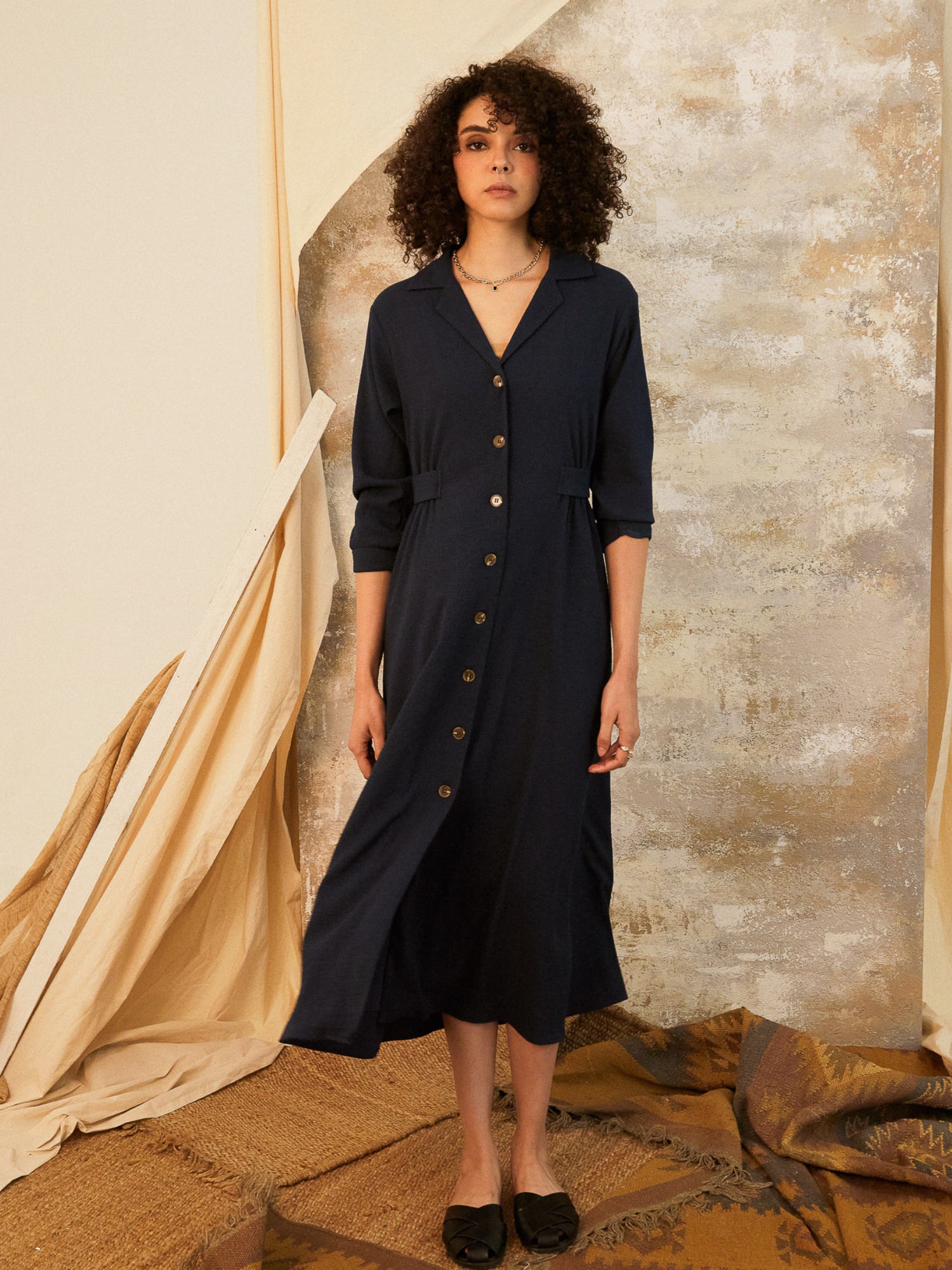 Elias Textured Shirt Dress