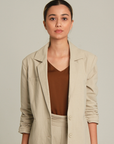 Gelasius Ruched Sleeve Blazer